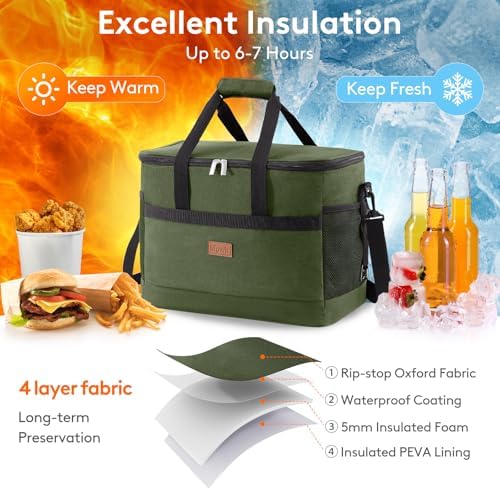 Lifewit Cooler Bag 30/50/60 Cans Collapsible, Insulated Large Lunch Bag