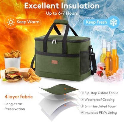 Lifewit Cooler Bag 30/50/60 Cans Collapsible, Insulated Large Lunch Bag