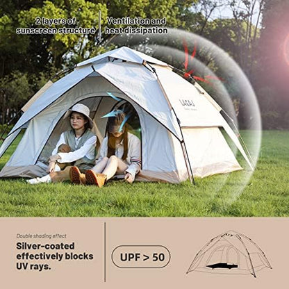 Lightweight Instant Tent for 2 Persons - Waterproof, Windproof, UV Protection - Portable for Outdoor Hunting, Hiking