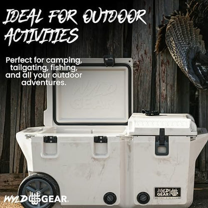 Wyld Gear 65 Quart Dual Compartment Hard Cooler with Wheels