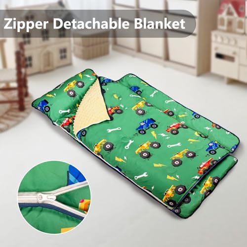 Primlect Toddler Nap Mat with Pillow, Thickened Extra Large Sleeping Bag