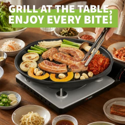 TECHEF - Korean BBQ Nonstick Grill Pan, KBBQ Grill Pan, PFOA-Free, Dishwasher Oven Safe, Made in Korea