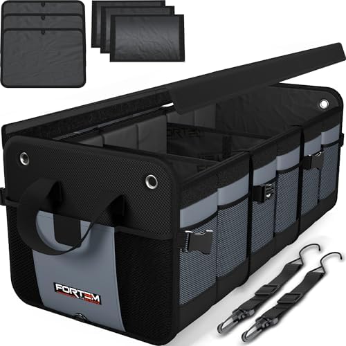FORTEM Trunk Organizer - Collapsible Car Organizer & Storage Bag for SUVs