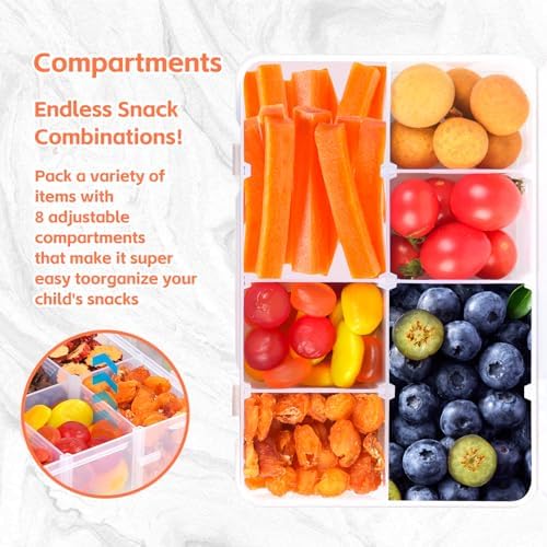 2 Pcs Snack Box Container for Kids,
