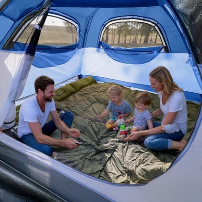 Night Cat Pop Up Tent 2-3 Persons Instant Set Up Tent with Footprint Tarp & Porch, Automatic Double Layer Waterproof Camping Tent with Rainfly