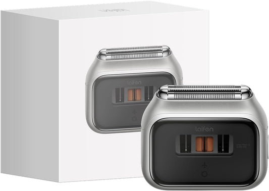 Laifen P3 Pro 3-Blade Electric Shaver, Dual Linear High-Speed Motors 12,000 Cuts/Min, 100-Min Runtime, IPX7 Waterproof, Rechargeable Electric Razor for Men, Travel-Friendly (Aluminum Alloy)