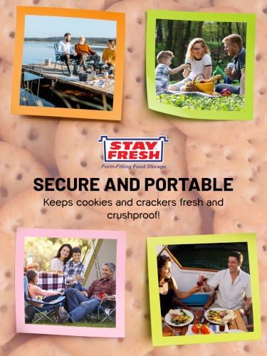 Stay Fresh Cracker Container Set of 2 - Round & Square