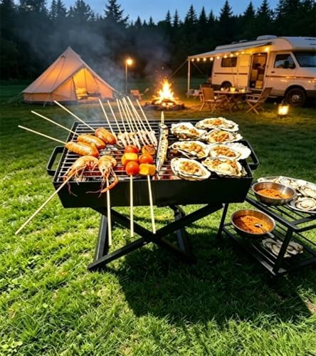 15.7" Charcoal Grill,Portable Foldable Outdoorl Barbecue BBQ Grill