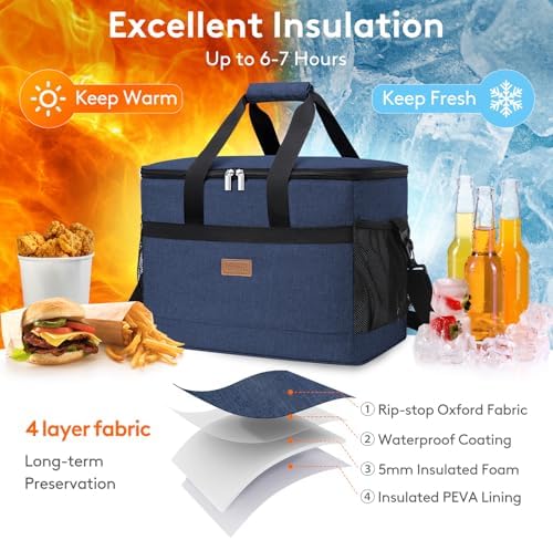 Lifewit Cooler Bag 30/50/60 Cans Collapsible, Insulated Large Lunch Bag