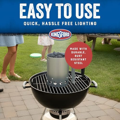 Kingsford Compact Charcoal Chimney Starter for Grills and BBQs
