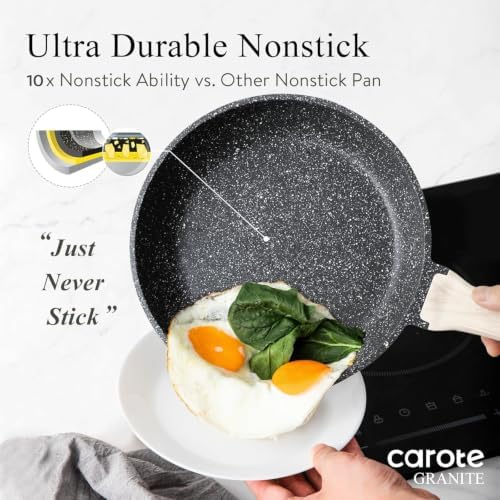 CAROTE Nonstick Cookware Sets, Pots and Pans Set, 14pcs