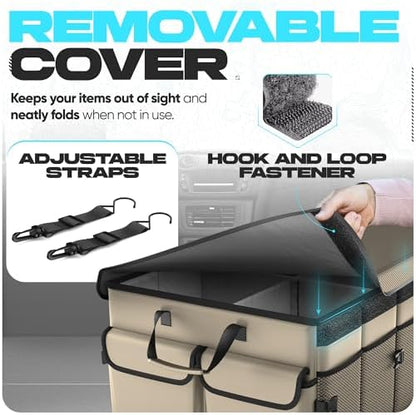 FORTEM Trunk Organizer - Foldable Car Organizer with Cooler for SUV, Trucks