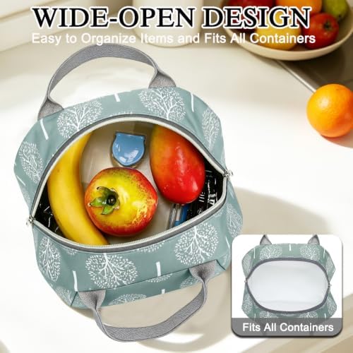 FlowFly Lunch Bag for Women Insulated Lunch Box Corduroy Lunch Tote Cooler for Travel Work Picnic, Dandelion