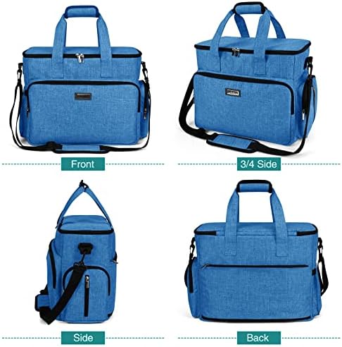 BAGLHER Dog Travel Bag, Pet Travel Bag (ALL Pet Travel Supplies), With 2 Pet Food Containers and 2 Collapsible Silicone Bowls; Essential Kits for Pet Travel Blue