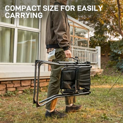 EVER ADVANCED Portable 30.7" Seat Height Tall Camping Directors Chair