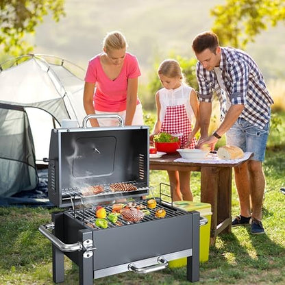 Portable Charcoal Grill, Outdoor Tabletop Charcoal Grill for Camping