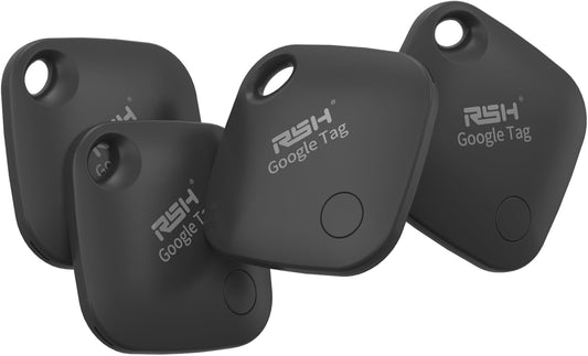 Air Tracker Tag 4 Pack for Android Luggage Tracker Tags Works with Google Find Hub, Bluetooth Tracker Smart Key Finder and Item Locator for Luggage, Backpack, Suitcases, Replaceable Battery
