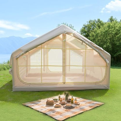 Large Family Cabin Yurt Inflatable Pop Up Waterproof Camping Tent