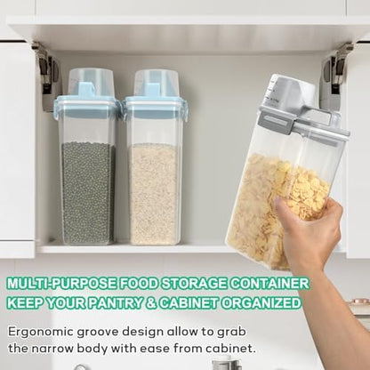 TBMax Rice Storage container 4 Lbs, Small Rice Dispenser with Measuring Cup, Cereal Containers Flour Bin, Kitchen Food Storage Container and Pantry Organizers, Pet Dog Cat Food Dispenser