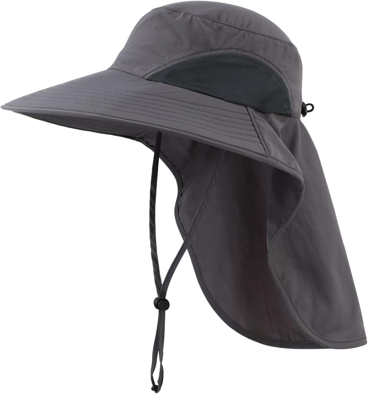 Home Prefer Outdoor UPF50+ Sun Hat Wide Brim Mesh Fishing Hat with Neck Flap