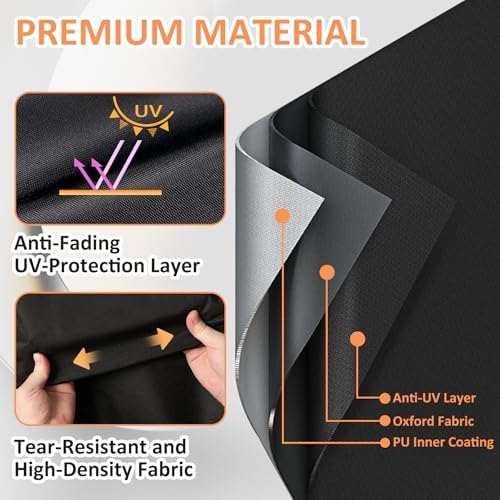 Tabletop Grill Cover for Royal Gourmet CD1519 Portable Charcoal Grill, for Royal Gourmet Tabletop Charcoal Camping Grill, Waterproof UV Resistant Windproof Dustproof Cover
