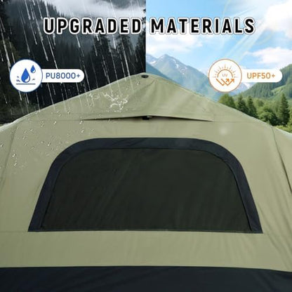 Inflatable Rooftop Tent for Car Truck, 2-3 Person Camping Roof Top Tent with Inflatable Mattress & Ladder for Outdoor Adventure, Easy Set-up
