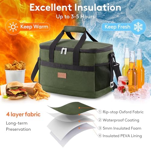 Lifewit Cooler Bag 30/50/60 Cans Collapsible, Insulated Large Lunch Bag