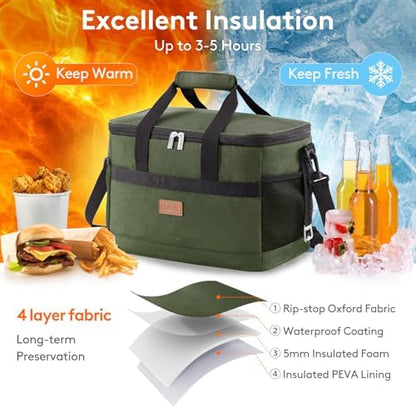 Lifewit Cooler Bag 30/50/60 Cans Collapsible, Insulated Large Lunch Bag