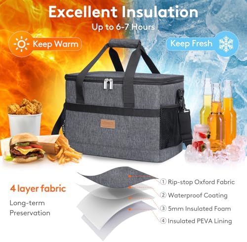 Lifewit Cooler Bag 30/50/60 Cans Collapsible, Insulated Large Lunch Bag