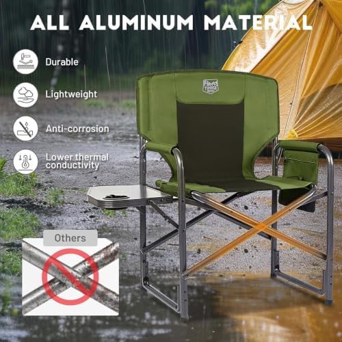 TIMBER RIDGE Aluminum Oversized Camping Chair, Support 400lbs