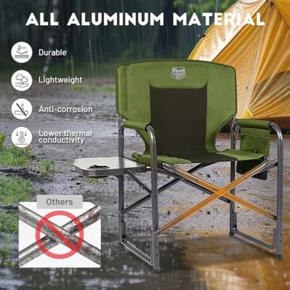 TIMBER RIDGE Aluminum Oversized Camping Chair, Support 400lbs