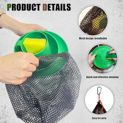 Scout Camping Mess Kit for Person Boy Scout Dishes Set Girl Scout Mess Kit with Mesh Bag Reusable Light Weight Eating Utensils Plastic Camping Cutlery Set for Travel Camp