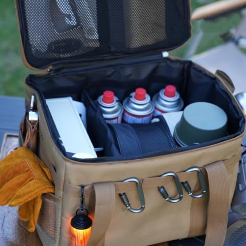 30/42L Camping Storage Bag Insulated Gear Organizer Foldable Storage Box
