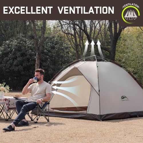Happy Travel 2/4 Person Camping Tent, Instant Easy Pop Up Tents for Camping