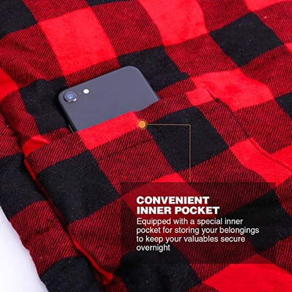 REDCAMP Cotton Flannel Sleeping Bag for Camping Backpacking, Adults Cold Weather Envelope Sleeping Bags with 2/3/4/6lbs Filling
