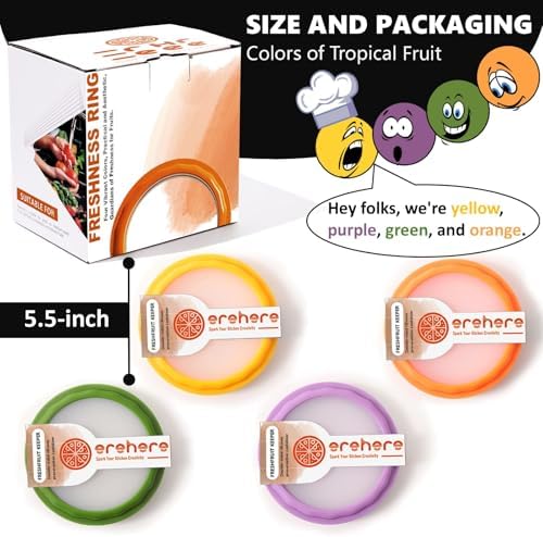 Silicone Food Storage Containers, 4Pcs Avocado Saver Produce Holder