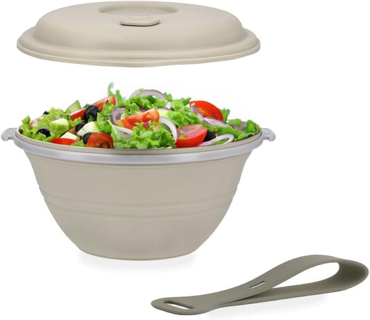 kūpaa Bowl & Carrier Duet – Microwave Safe Silicone Lunch Box For Adults– Collapsible, Leakproof, Food-Grade, Reusable To-Go Container (Shell)