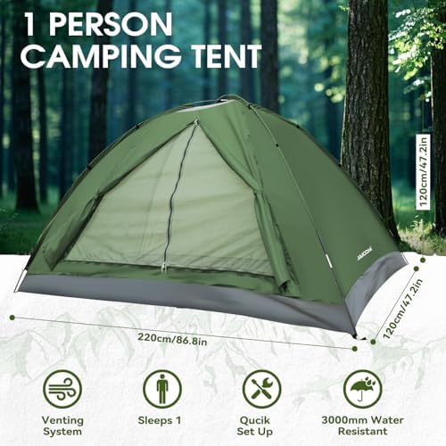 JAICOM 1-4 Person Camping Tent - Lightweight Backpacking Tent, Easy Set Up