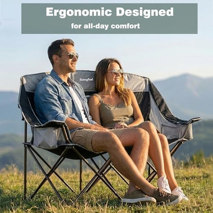 SUNNYFEEL Double Camping Chair Oversized Loveseat for Adults