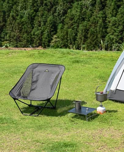 iClimb Low Ultralight Compact Folding Chair (Black Grid)