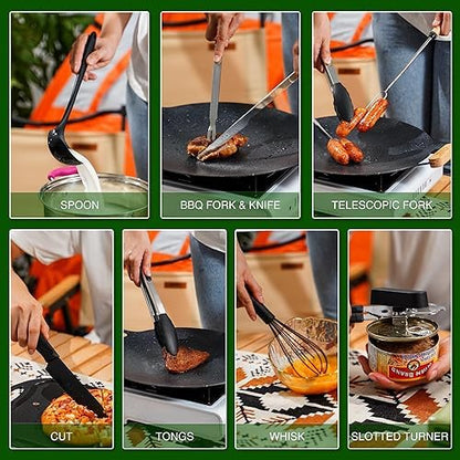 Wesqunie Camping Cooking Utensils Set, Cookware Set for Outdoor Hiking BBQ