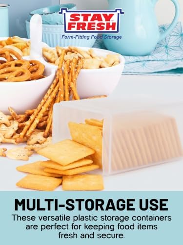 Stay Fresh Cracker Container Set of 2 - Round & Square