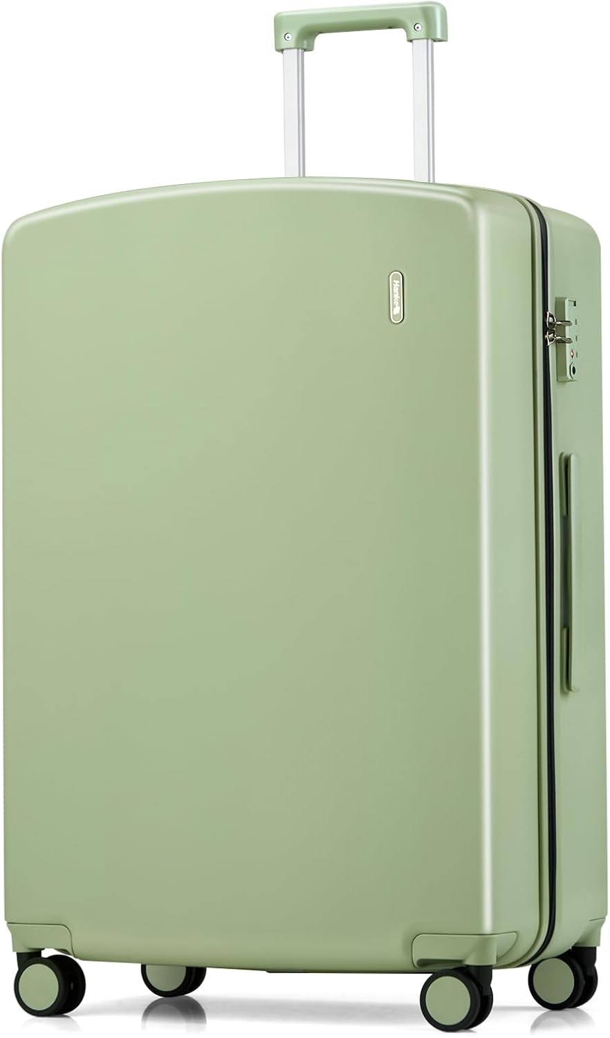 Hanke 28 Inch Luggage with Spinner Wheels Lightweight PC Hard Shell Suitcases, Large Checked Luggage with TSA Lock, Hardside Checked-Large 28" Rolling Suitcases for Travel(Bamboo Green)