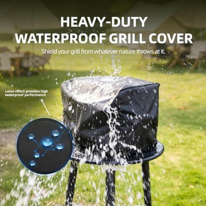Portable Charcoal Grill, 18 In. Outdoor BBQ Smoker, Cover Included