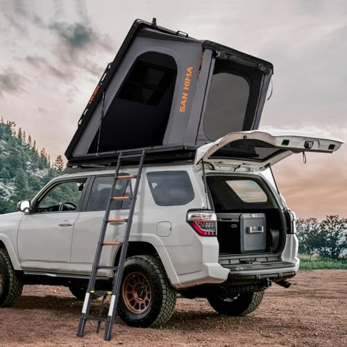 SanHima Hotham Rooftop Tent Hard Shell, Aluminium Roof Top Tent for Car SUV Truck