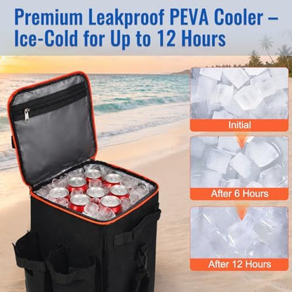 2-in-1 Cooler Mesh Organizer Insert for XL Rubber Beach Totes
