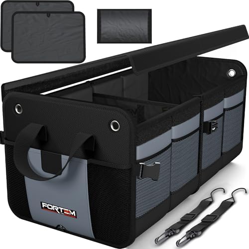 FORTEM Trunk Organizer - Collapsible Car Organizer & Storage Bag for SUVs