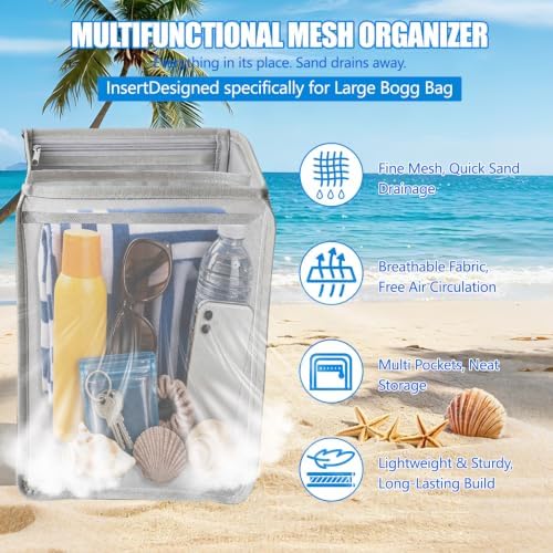 Cooler Insert for X Large Bogg Bag Leakproof Insulated with Mesh Organizer