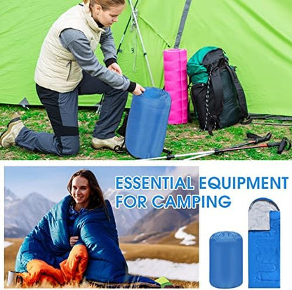 Macarrie 10 Pcs Bulk Sleeping Bags for Adults 0 Degree Waterproof Emergency Sleeping Bags with Compression Sack for Camping Hiking Backpacking Outdoor Activities