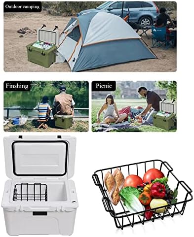 12.5" long Cooler Basket for Yeti Tundra 50&65, lgloo 52QT, Ozark Trail 52QT, Pelican Elite (45 & 70)etc,Stainless Steel Storage Dry-Goods Basket Suitable for coolers with all internal diameters 12.5"